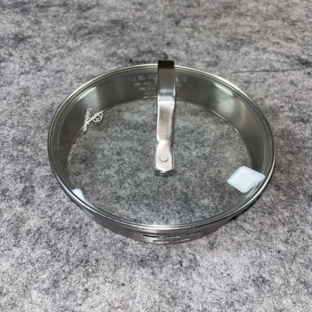 Calphalon Saucepan Glass Pot Lid Stainless Drain Vented Sides‎ 6.5